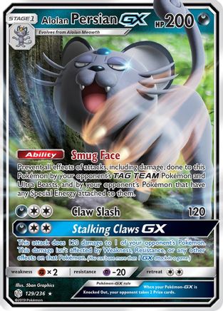 Alolan Persian GX 129/236/236 - Ultra Rare - Holofoil
