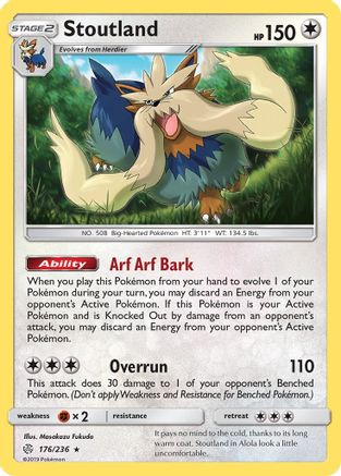 Stoutland 176/236 - Holo Rare - Holofoil