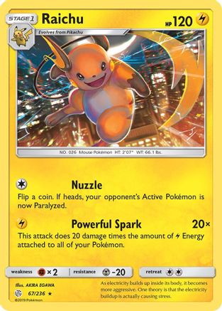 Raichu 067/236/236 - Rare