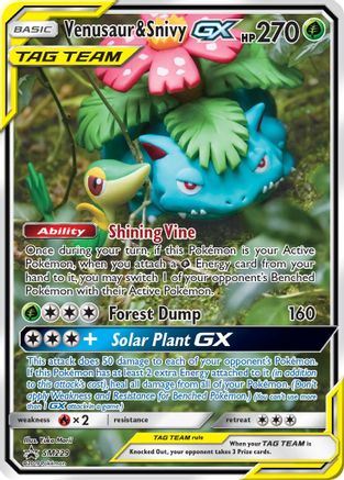 Venusaur & Snivy GX SM229/248 - Promo - Holofoil