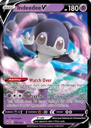 Indeedee V 091/202/202 - Ultra Rare - Holofoil