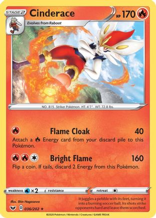 Cinderace (036) 036/202/202 - Rare