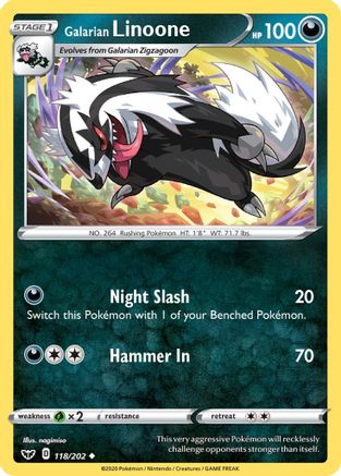 Galarian Linoone 118/202/202 - Uncommon