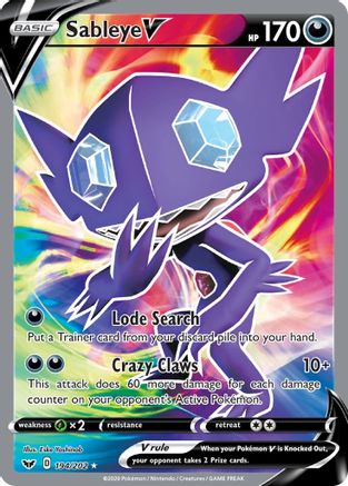 Sableye V (Full Art) 194/202/202 - Ultra Rare - Holofoil