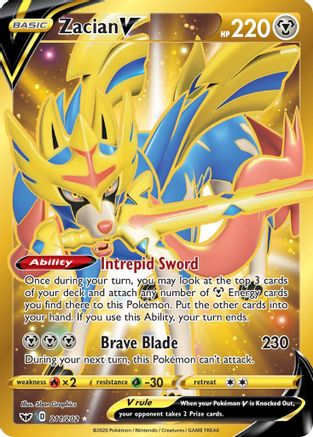 Zacian V (Secret) 211/202/202 - Secret Rare - Holofoil