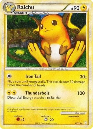 Raichu 010/123 - Holo Rare - Holofoil