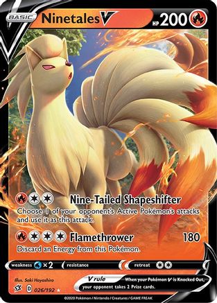 Ninetales V 026/192/192 - Ultra Rare - Holofoil