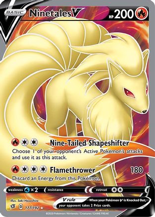 Ninetales V (Full Art) 177/192/192 - Ultra Rare - Holofoil