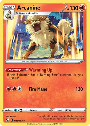 Arcanine 028/192/192 - Rare