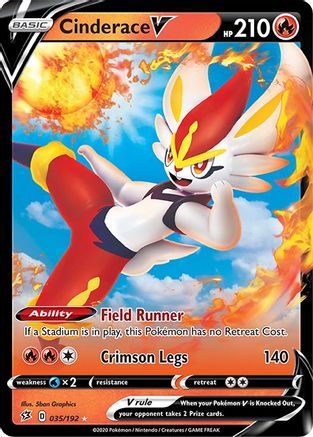 Cinderace V 035/192/192 - Ultra Rare - Holofoil