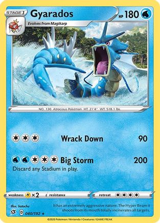Gyarados 040/192/192 - Holo Rare - Holofoil