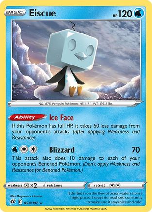 Eiscue 054/192/192 - Holo Rare - Holofoil