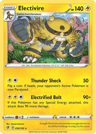 Electivire 059/192/192 - Rare