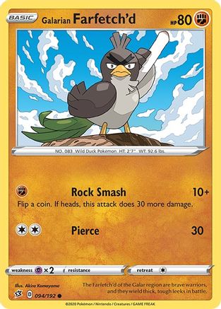 Galarian Farfetch'd 094/192/192 - Common