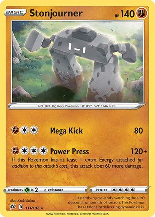 Stonjourner 111/192/192 - Holo Rare - Holofoil