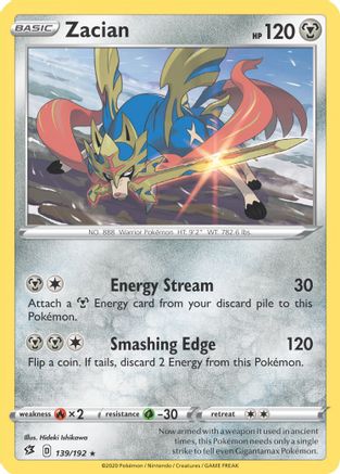 Zacian 139/192 - Holo Rare - Holofoil