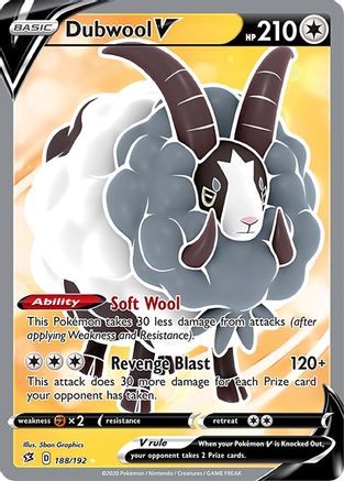 Dubwool V (Full Art) 188/192/192 - Ultra Rare - Holofoil