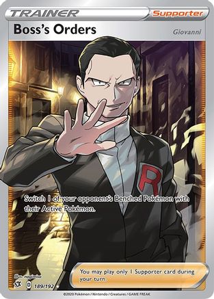 Boss's Orders (Full Art) 189/192/192 - Ultra Rare - Holofoil