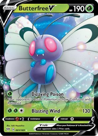 Butterfree V 001/189/189 - Ultra Rare - Holofoil
