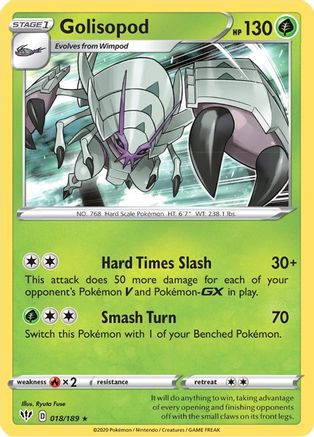 Golisopod 018/189/189 - Holo Rare - Holofoil