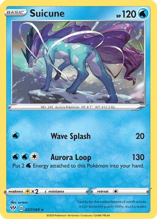 Suicune 037/189/189 - Holo Rare - Holofoil