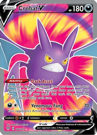 Crobat V (Full Art) 182/189/189 - Ultra Rare - Holofoil