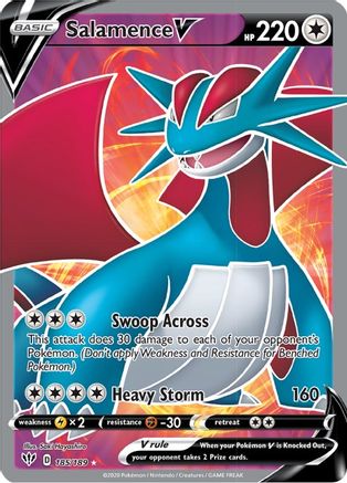 Salamence V (Full Art) 185/189/189 - Ultra Rare - Holofoil