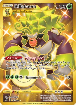 Rillaboom (Secret) 197/189/189 - Secret Rare - Holofoil