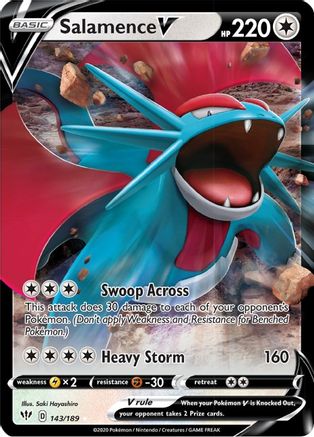 Salamence V 143/189/189 - Ultra Rare - Holofoil