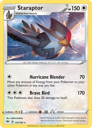 Staraptor 147/189/189 - Rare