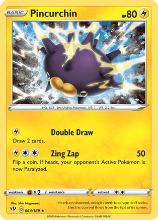 Pincurchin 064/189/189 - Holo Rare - Holofoil
