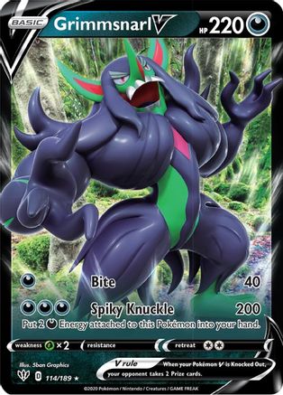 Grimmsnarl V 114/189/189 - Ultra Rare - Holofoil