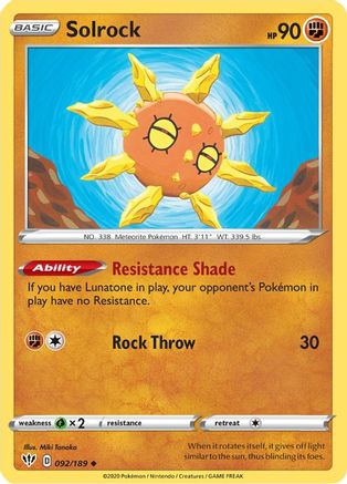 Solrock 092/189/189 - Uncommon