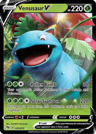 Venusaur V 001/73/73 - Ultra Rare - Holofoil