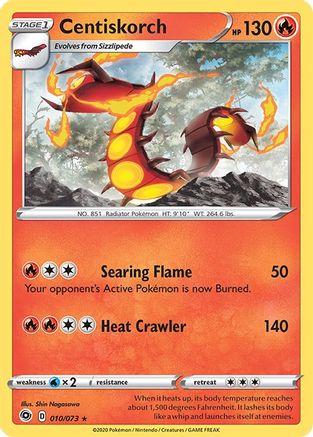 Centiskorch 010/73/73 - Holo Rare - Holofoil