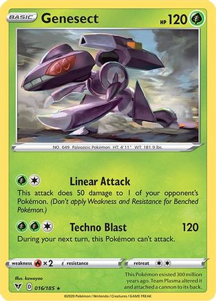 Genesect 016/185/185 - Holo Rare - Holofoil