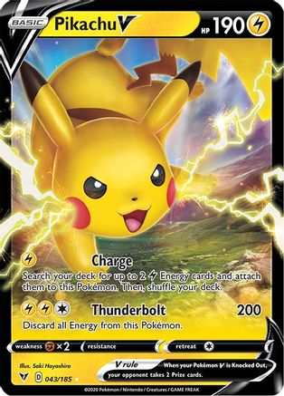 Pikachu V 043/185/185 - Ultra Rare - Holofoil