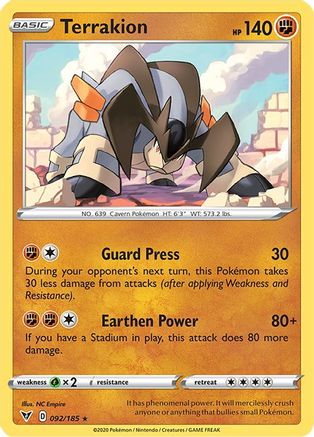 Terrakion 092/185/185 - Rare