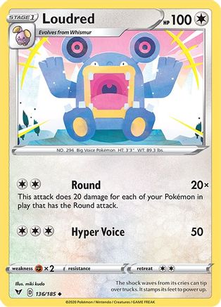 Loudred 136/185/185 - Uncommon