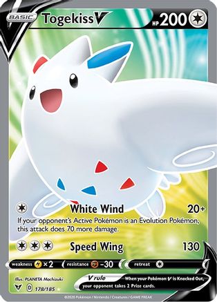Togekiss V (Full Art) 178/185/185 - Ultra Rare - Holofoil