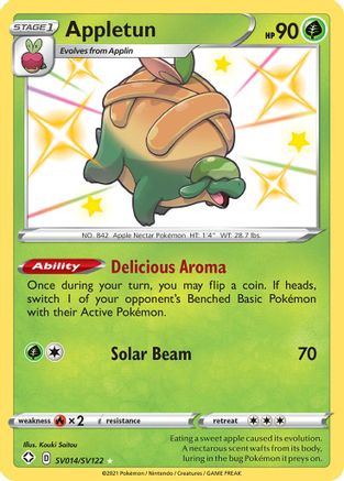 Appletun SV014/SV122/122 - Shiny Holo Rare - Holofoil