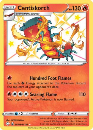 Centiskorch SV019/SV122/122 - Shiny Holo Rare - Holofoil
