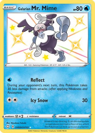 Galarian Mr. Mime SV020/SV122/122 - Shiny Holo Rare - Holofoil