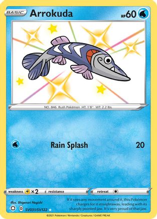 Arrokuda SV031/SV122/122 - Shiny Holo Rare - Holofoil