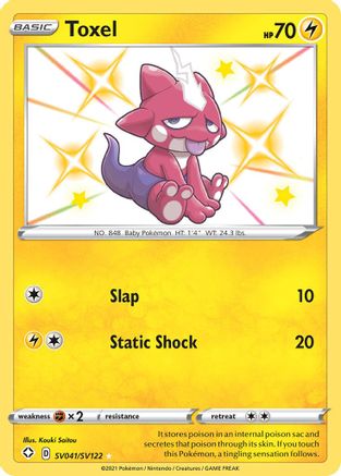 Toxel SV041/SV122/122 - Shiny Holo Rare - Holofoil