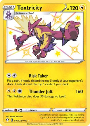 Toxtricity SV042/SV122/122 - Shiny Holo Rare - Holofoil