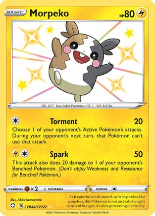 Morpeko SV044/SV122/122 - Shiny Holo Rare - Holofoil