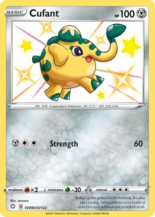 Cufant SV090/SV122/122 - Shiny Holo Rare - Holofoil