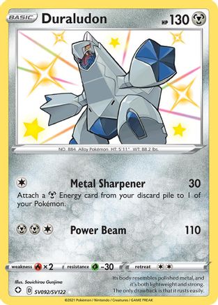 Duraludon SV092/SV122/122 - Shiny Holo Rare - Holofoil