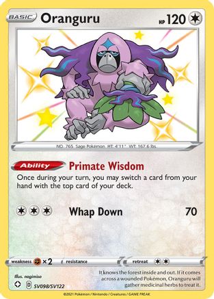 Oranguru SV098/SV122/122 - Shiny Holo Rare - Holofoil